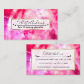 Künstlerischer Abstrakter Sommerneon Rosa Lila Gef Visitenkarte (Vorne/Hinten)