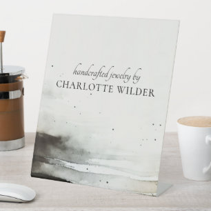 Künstlerischer Abstrakter Wasserfarben-Schmuckdesi Sockelschild