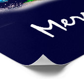 Künstlerischer Abstrakter Weihnachtsbaum am Mitter Poster (Ecke)