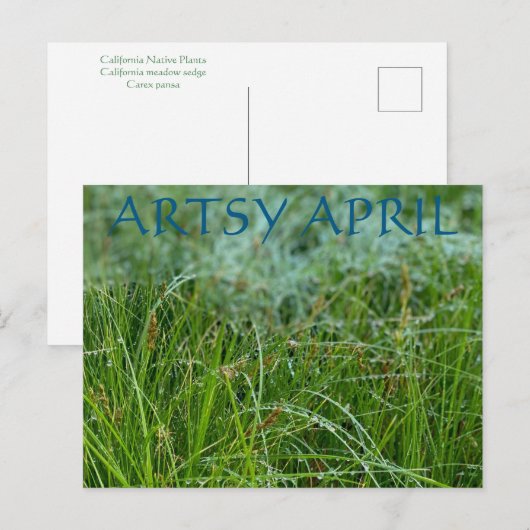 Künstlerischer April Postkarte (Vorne/Hinten)