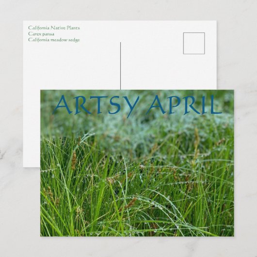 Künstlerischer April Postkarte (Vorne/Hinten)