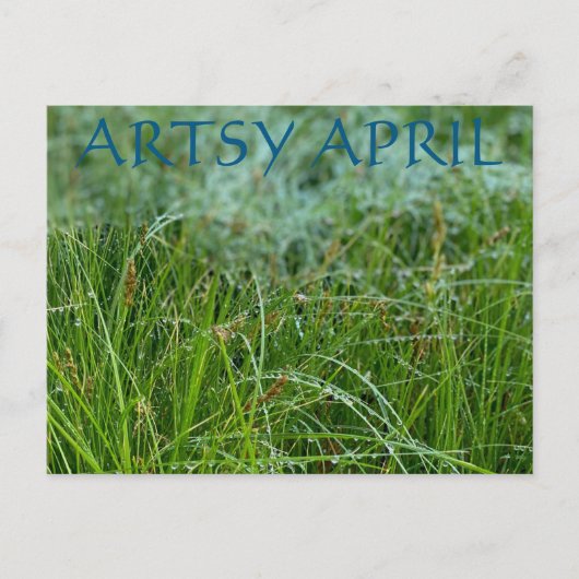 Künstlerischer April Postkarte (Vorderseite)