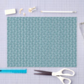 Künstlerischer Aquamariner Blue Green Zigzag Seidenpapier (Handwerk)