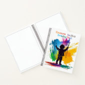 Künstlerischer Ausdruck I Kid Painting on Wall Notizblock (Innenseite)