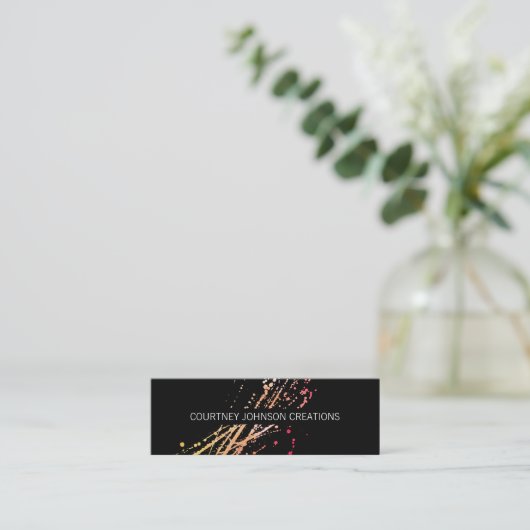 Künstlerischer Ausdruck Mini Visitenkarte (Stehend Vorderseite)