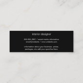 Künstlerischer Ausdruck Mini Visitenkarte (Rückseite)