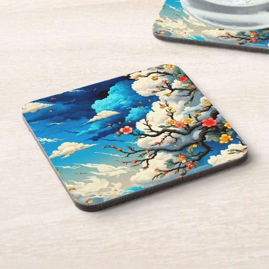 Künstlerischer Baum Getränkeuntersetzer (Linke Seite)