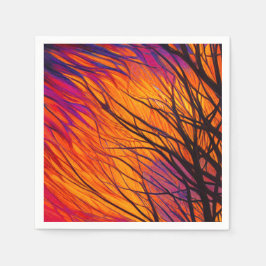 Künstlerischer Baum Serviette