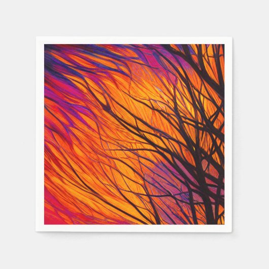 Künstlerischer Baum Serviette (Vorderseite)