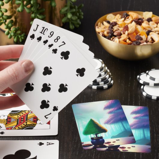 Künstlerischer Baum Spielkarten (In Situ)