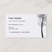 Künstlerischer Baum Visitenkarte (Rückseite)