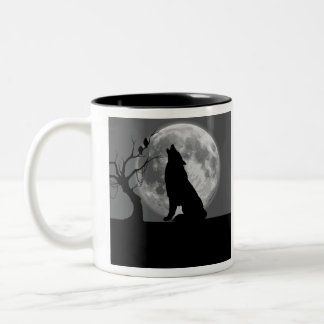 Künstlerischer Becher Natur und Vollmond Zweifarbige Tasse