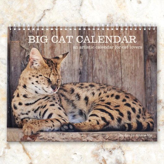 Künstlerischer Big Cat Kalender