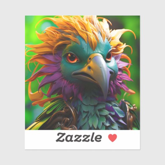 Künstlerischer Bird Aufkleber (Blatt)