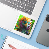 Künstlerischer Bird Aufkleber (Laptop mit iPhone)