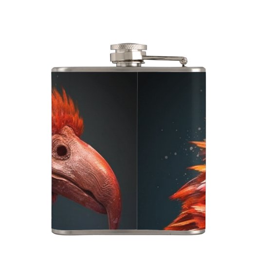 Künstlerischer Bird Flachmann (Rückseite)