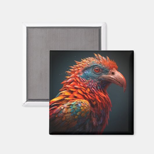 Künstlerischer Bird Magnet (Vorderseite/Rückseite)