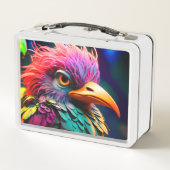 Künstlerischer Bird Metall Brotdose (Rückseite)