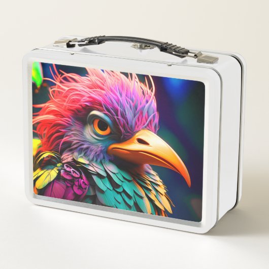 Künstlerischer Bird Metall Brotdose (Rückseite)