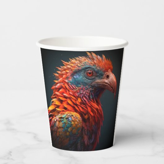 Künstlerischer Bird Pappbecher (Rückseite)