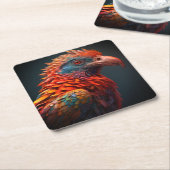 Künstlerischer Bird Rechteckiger Pappuntersetzer (angewinkelt)