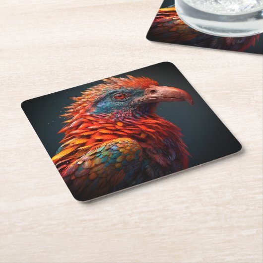 Künstlerischer Bird Rechteckiger Pappuntersetzer (angewinkelt)