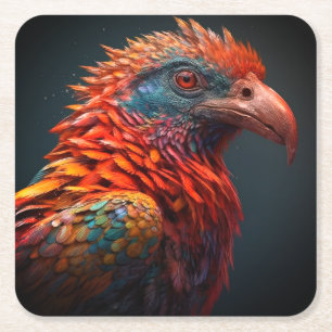 Künstlerischer Bird Rechteckiger Pappuntersetzer