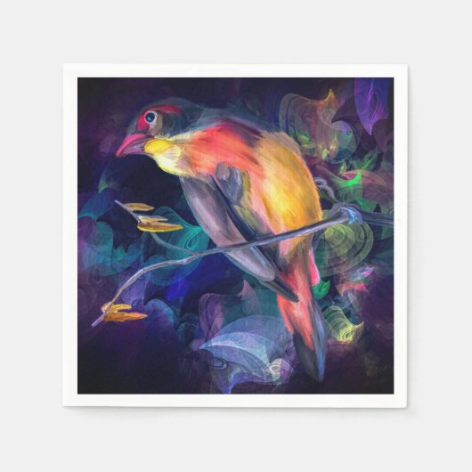 Künstlerischer Bird Serviette (Vorderseite)