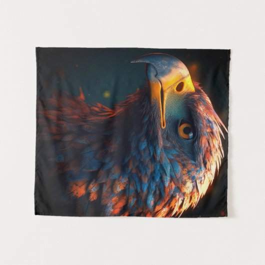 Künstlerischer Bird Wandteppich (Vorderseite (Horizontal))