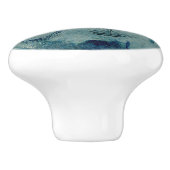 Künstlerischer, blauer Sand, grüner Küstenstrich Keramikknauf (Seitenansicht)