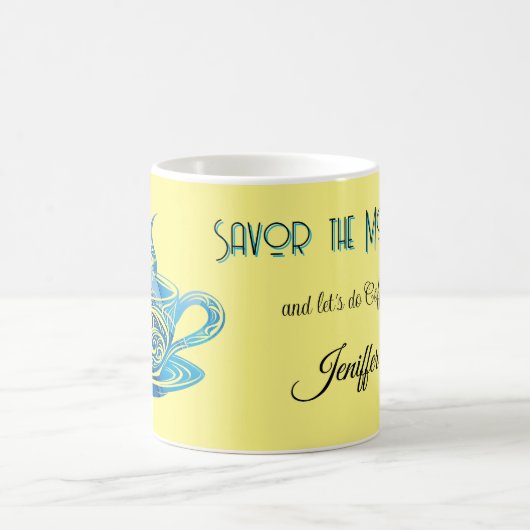 Künstlerischer Blue Coffee Cup mit wirbelnden Must Kaffeetasse (Mittel)