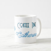 Künstlerischer Blue Coffee Cup mit wirbelnden Must Kaffeetasse (VorderseiteRechts)