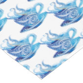 Künstlerischer Blue Coffee Cup mit wirbelnden Must Tischdecke (Schrägansicht)