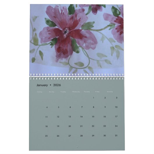 Künstlerischer Blumendesigner Kalender (Jan 2026)