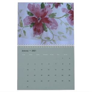 Künstlerischer Blumendesigner Kalender
