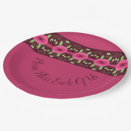 Künstlerischer Blumendesigner Pappteller