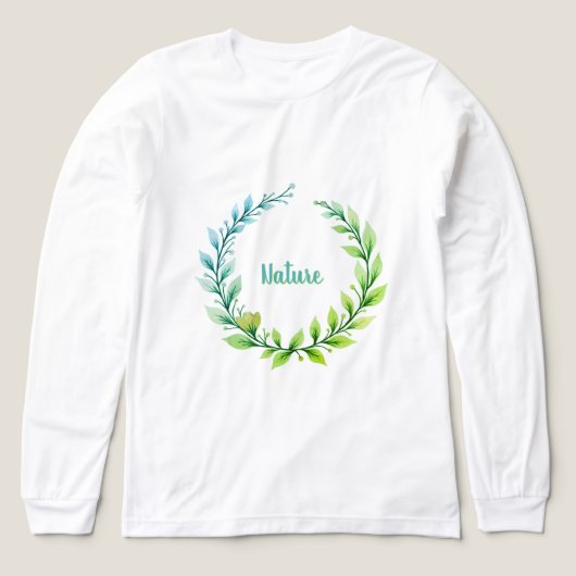 Künstlerischer Blumengirlande Tri-Blend Shirt (Design Vorderseite)