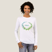 Künstlerischer Blumengirlande Tri-Blend Shirt (Vorderseite voll)