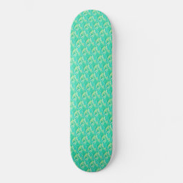 künstlerischer Blumenprint Skateboard