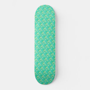 künstlerischer Blumenprint Skateboard