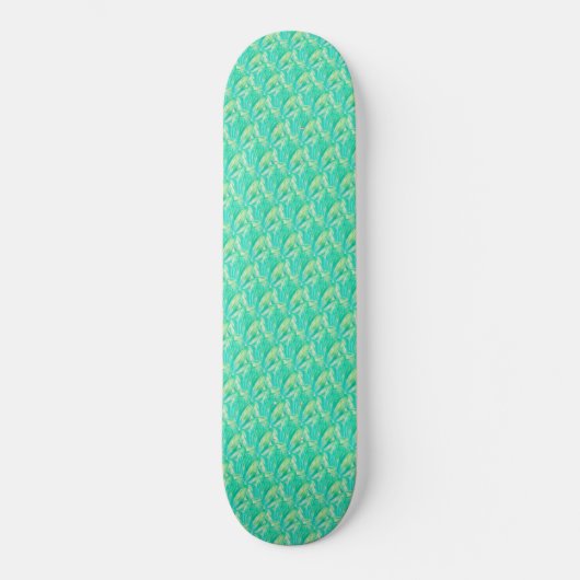 künstlerischer Blumenprint Skateboard (Vorderseite)