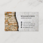 KÜNSTLERISCHER BRICK- UND KONKRETE WANDBAU VISITENKARTE (Rückseite)