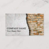 KÜNSTLERISCHER BRICK- UND KONKRETE WANDBAU VISITENKARTE (Vorderseite)