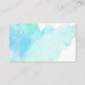 künstlerischer Brush Stroke | Aquarell Visitenkarte (Rückseite)