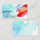 künstlerischer Brush Stroke | Aquarell Visitenkarte (Vorne/Hinten)