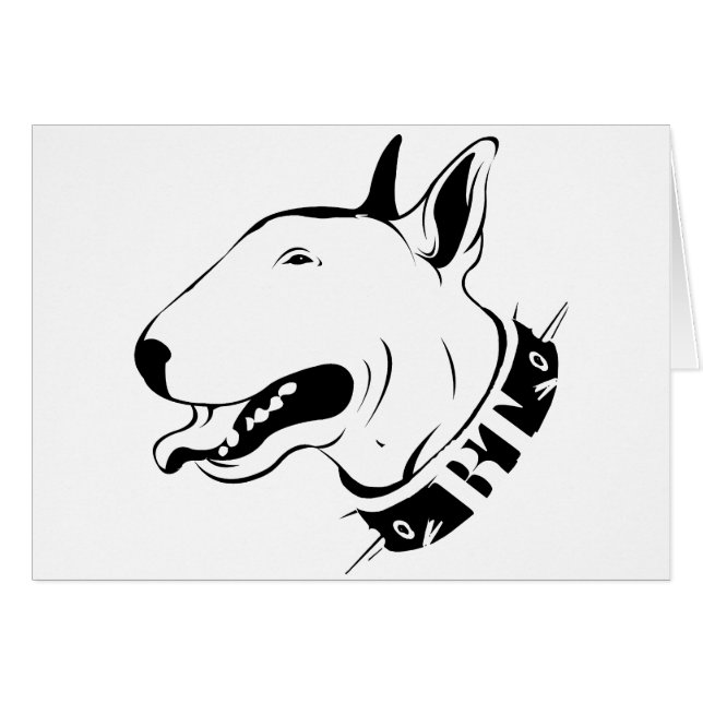 Künstlerischer Bullterrier-Hundezucht-Entwurf (Vorderseite (Horizontal))