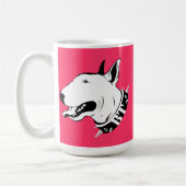 Künstlerischer Bullterrier-Hundezucht-Entwurf Kaffeetasse (Links)