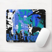 Künstlerischer Bullterrier-Hundezucht-Entwurf Mousepad (Mit Mouse)