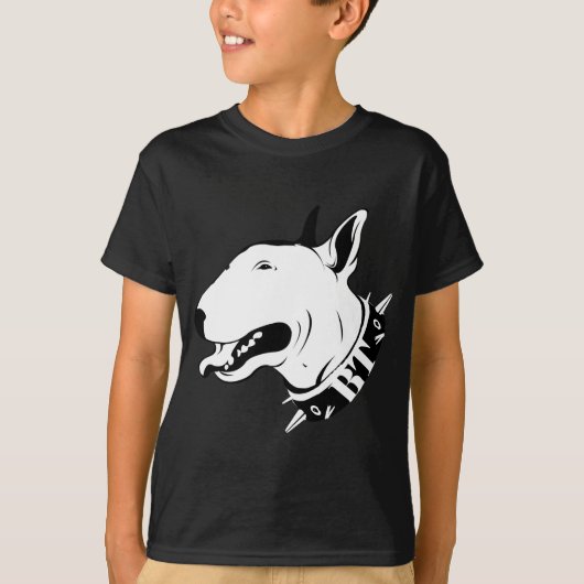 Künstlerischer Bullterrier-Hundezucht-Entwurf T-Shirt (Vorderseite)