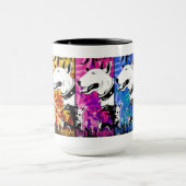 Künstlerischer Bullterrier-Hundezucht-Entwurf Tasse (Zentrum)